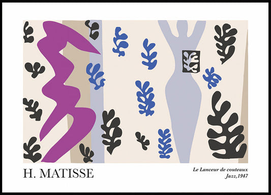 Affiche de H. Matisse Le lanceur de couteaux 