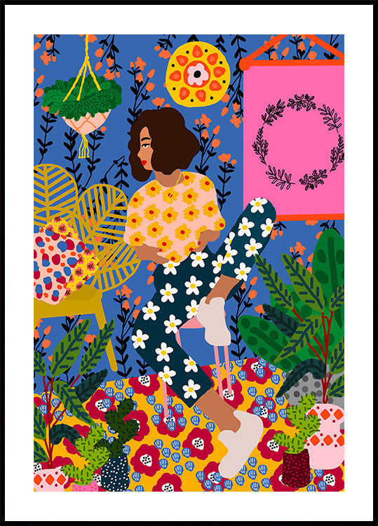 Fille de retraite florale