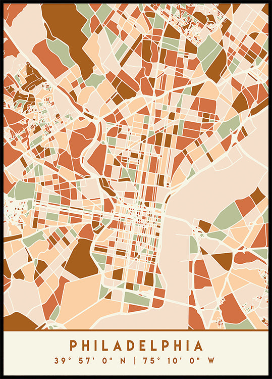 Cartes noires tons de terre 65 Poster