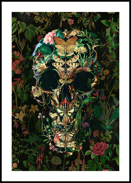 Crâne de papillon Poster