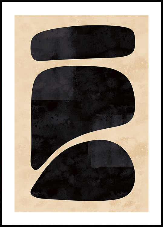 Formes noires minimales Poster