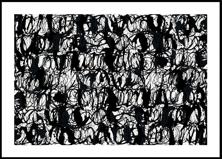 Tourbillons d'encre abstraits noirs 2