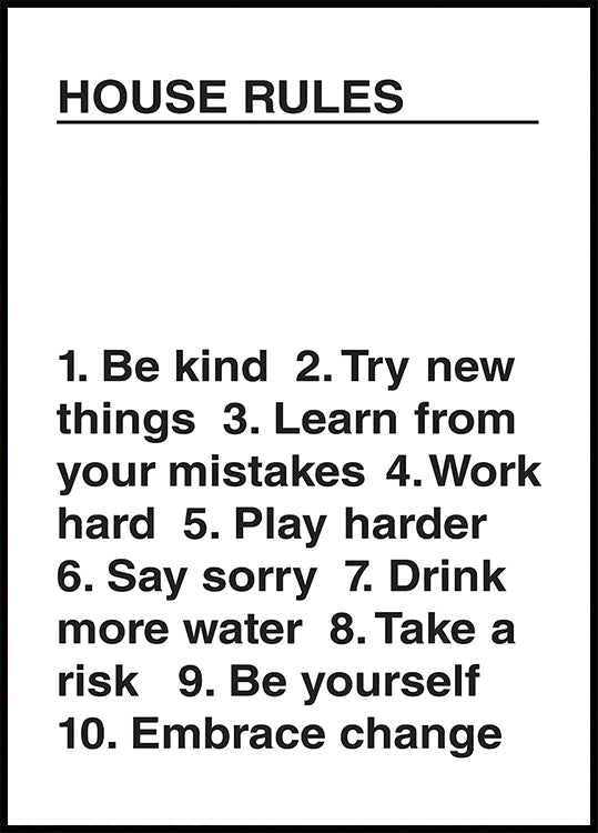 Affiche du règlement intérieur