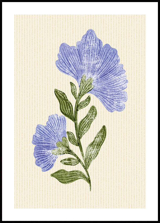 Affiche de fleurs vintage