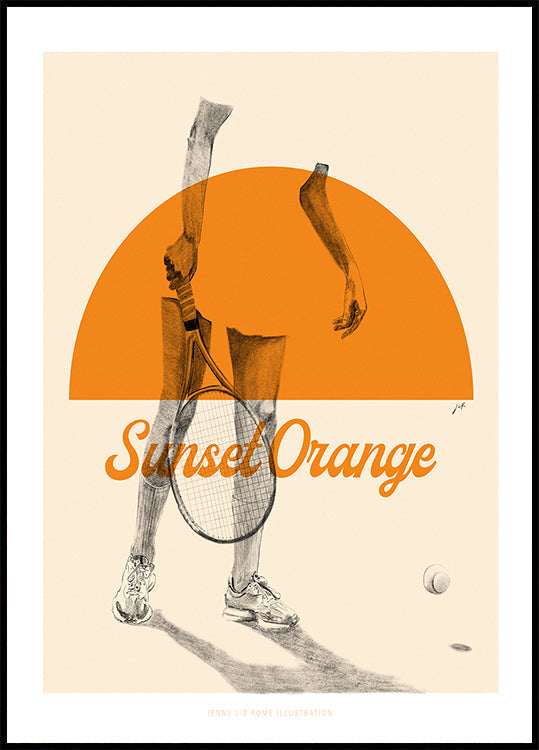 Coucher de soleil orange