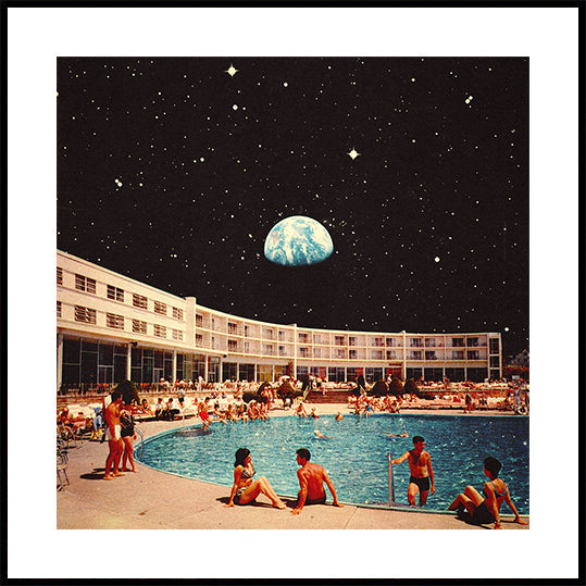 Piscine lunaire Poster