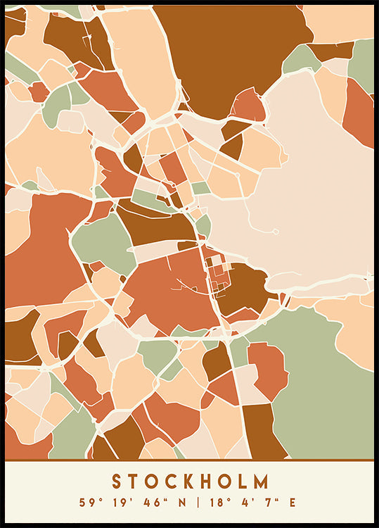 Cartes noires tons de terre 83 Poster