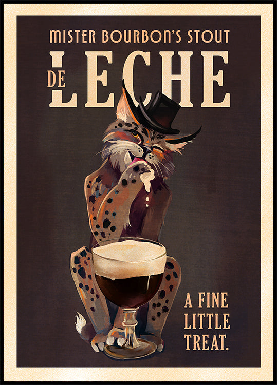 Bourbon De Leche Guinness Style Chat Art Poster