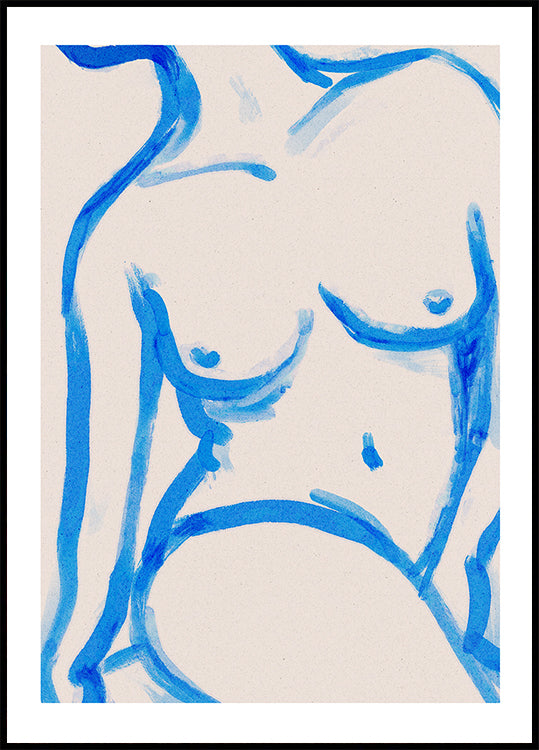 Nu Contour Bleu Poster