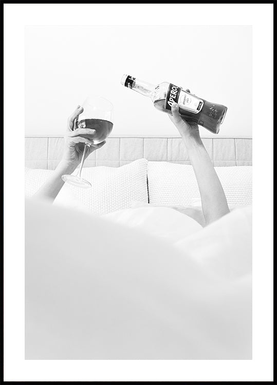 Aperol au lit N&B Poster