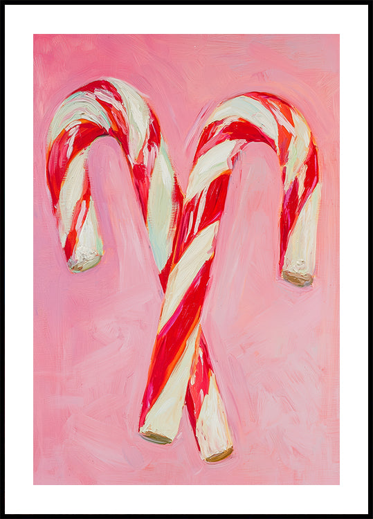 Délice de canne en bonbon Poster