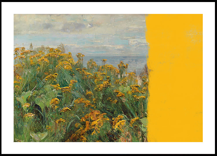 collage de paysage moderne jaune