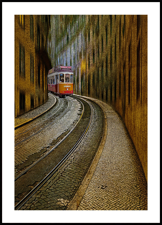 Poster Chemin de fer avec tramway