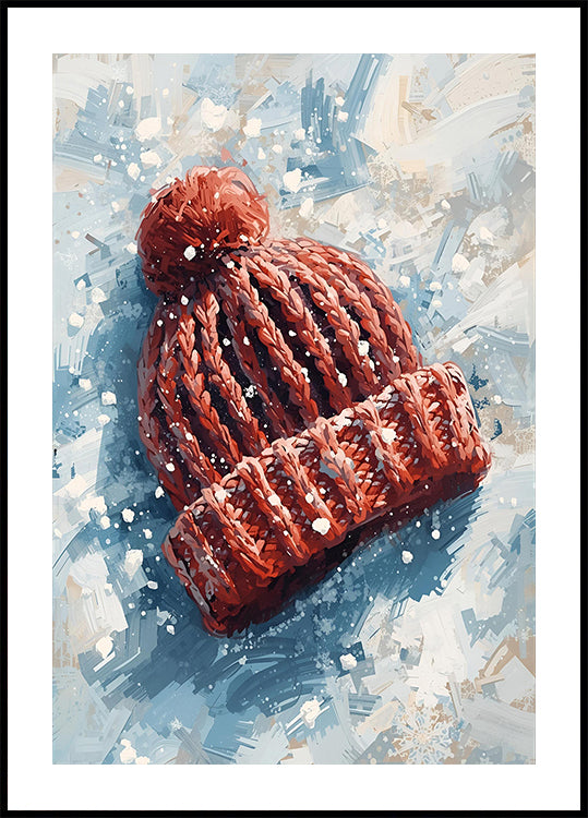 Mütze im Schnee Poster