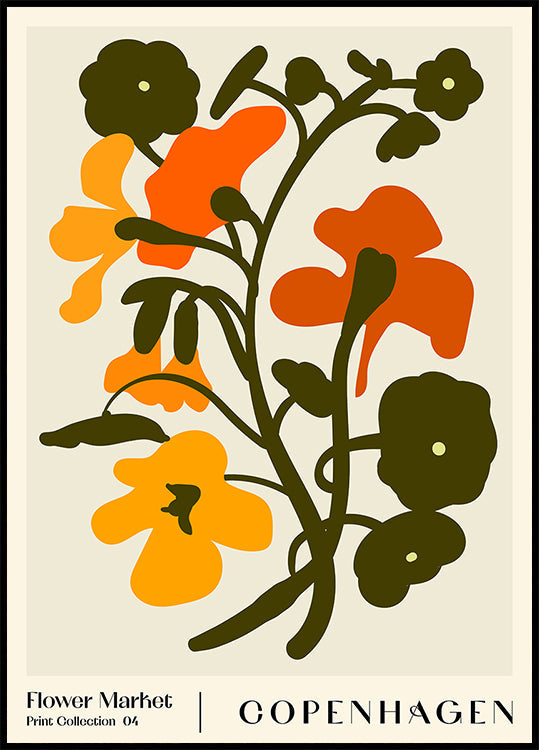 Marché aux fleurs. Copenhague Poster
