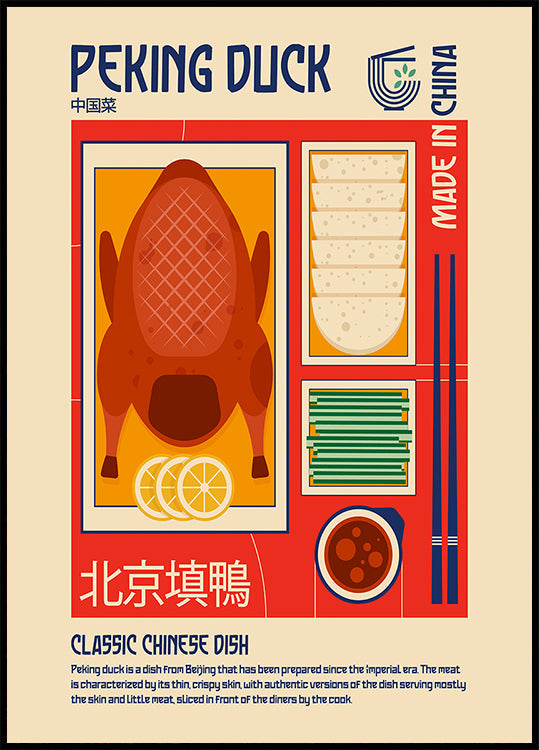 Canard de Pékin - Impression de nourriture japonaise Poster