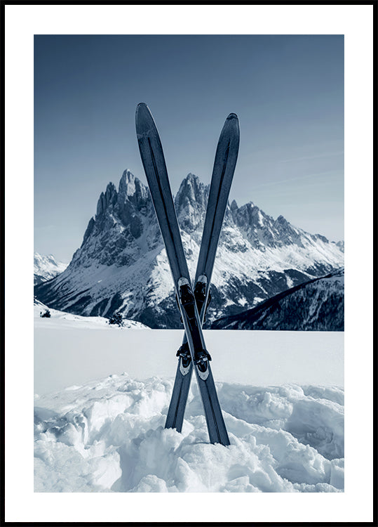 Skis croisés Poster