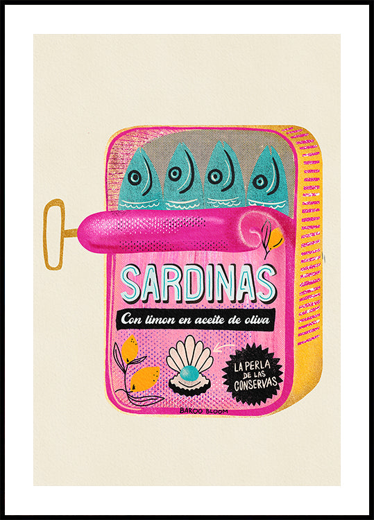 Boîte de conserve de sardines Poster