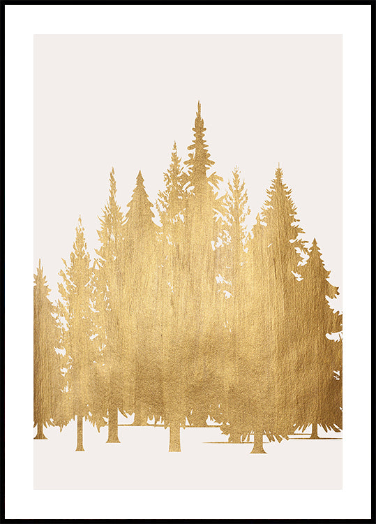 Tannenwald (gold) Plakat