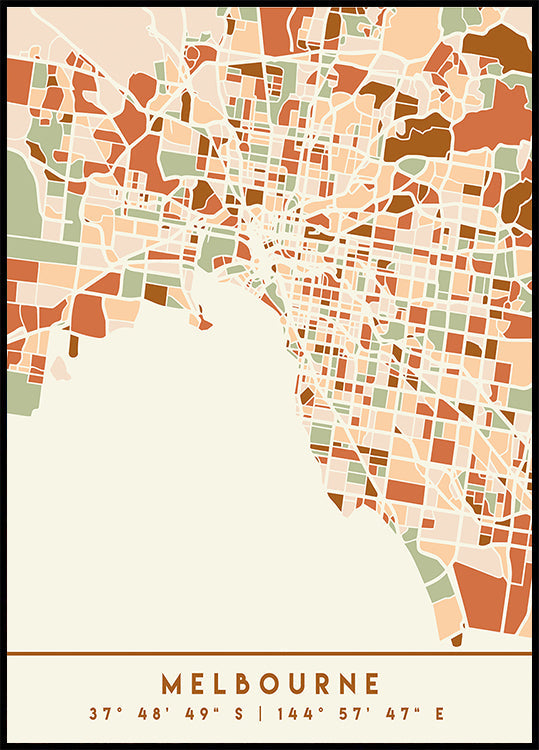 Cartes noires tons de terre 50 Poster
