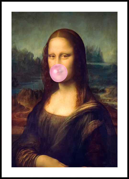 Mona Lisa Bubble Gum Poster
