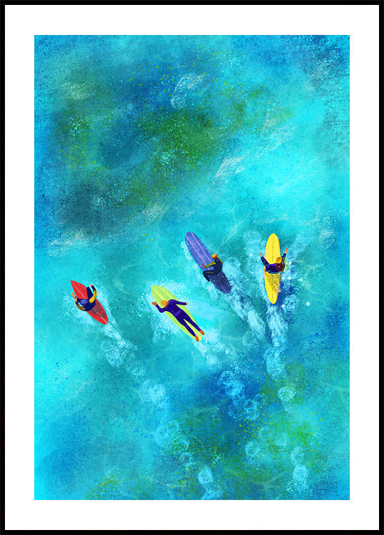 Mecs surfeurs Poster