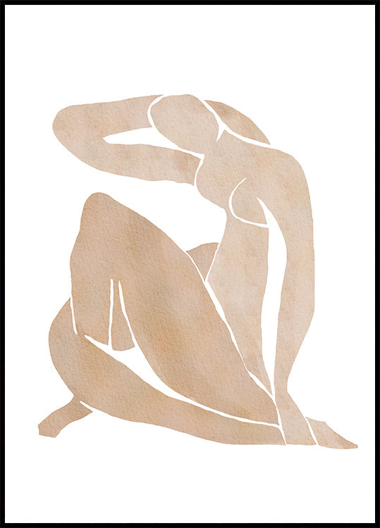 Affiche d'art abstrait de forme de femmes