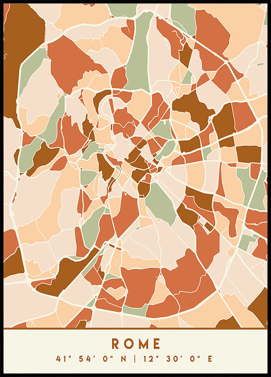 Cartes noires tons de terre 72 Poster