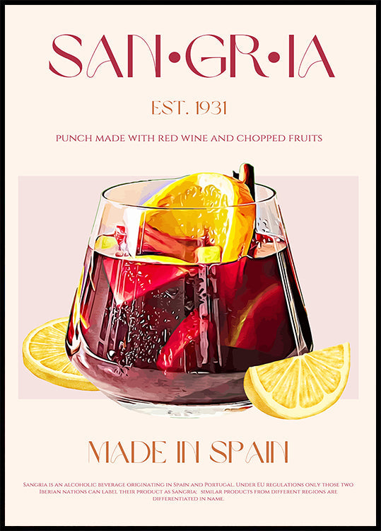 A Glass Filled With Red Wine Plakat