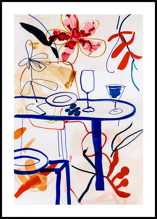 Scène de table vibrante