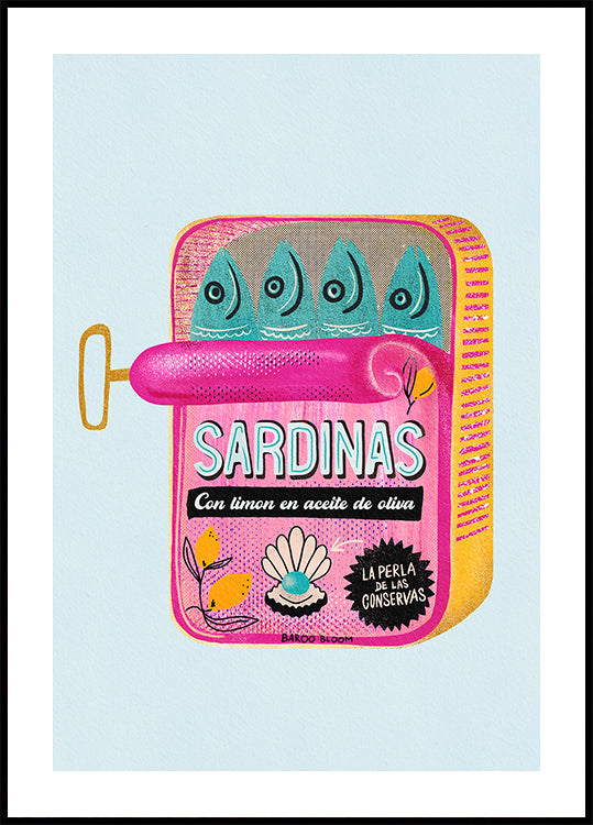 Boîte de conserve de sardines Poster