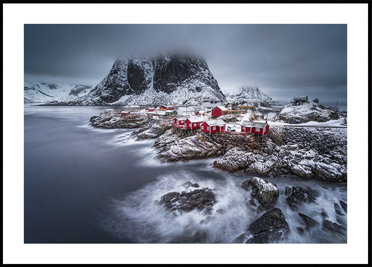 Poster Îles Lofoten en hiver