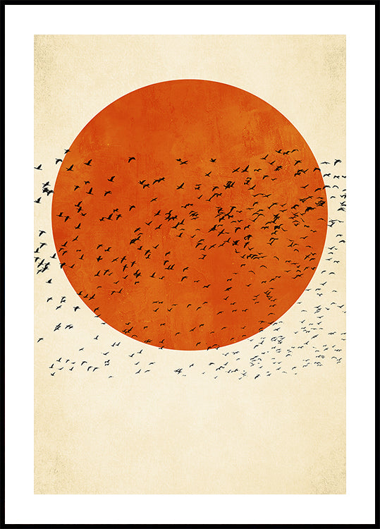Oiseaux au soleil Poster
