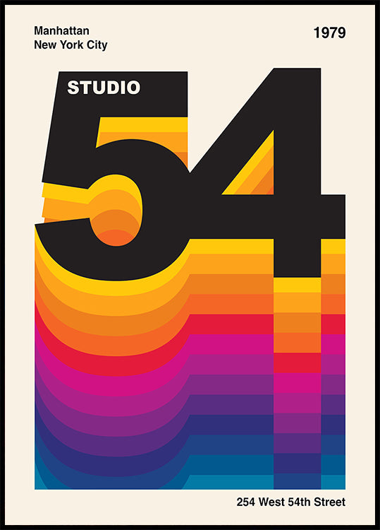 Studio 54 Design rétro Poster