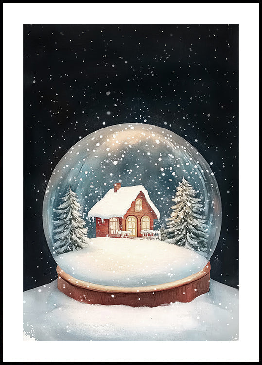 Globe de la ville de neige Poster