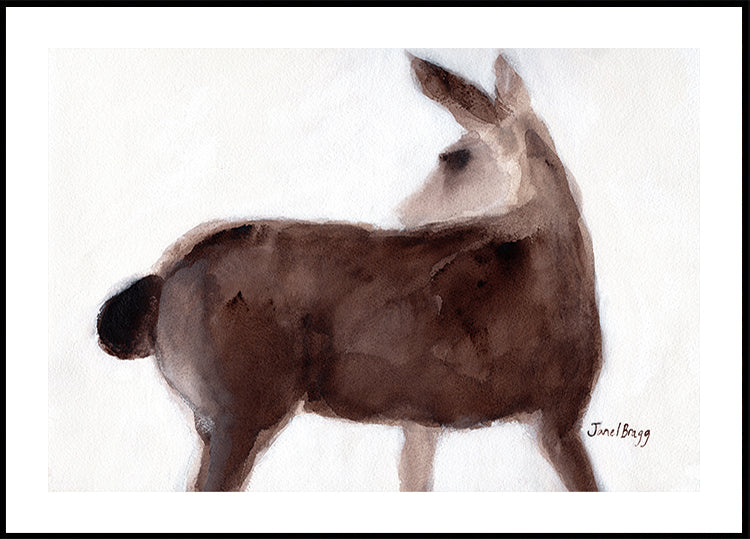 Cerf sur Creekside Lane Poster