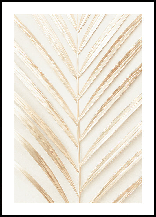 Feuille de palmier dorée Poster
