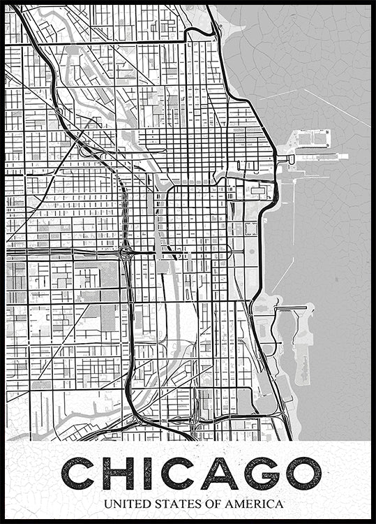 Chicago blanc Poster