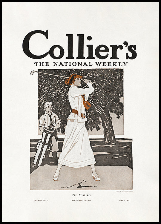 Collier's, le National Weekly, le premier tee (1912) Poster