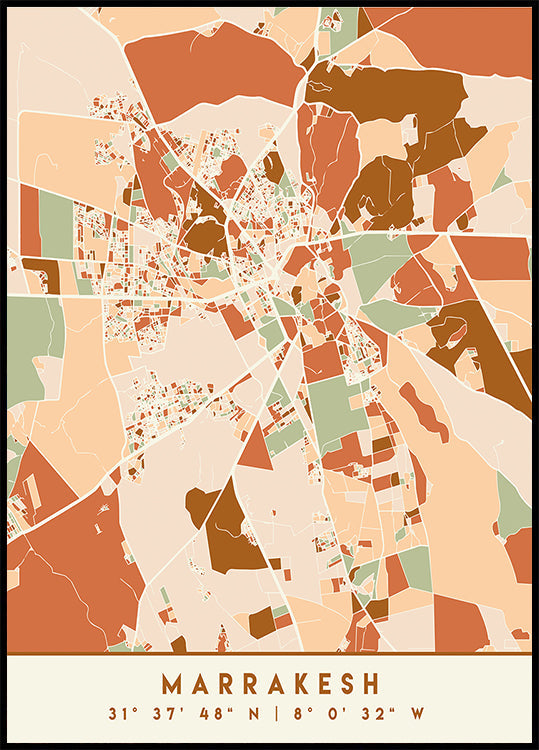 Cartes noires tons de terre 47 Poster