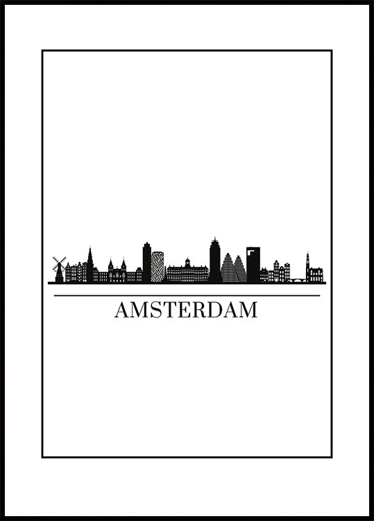 Affiche d'horizon d'Amsterdam