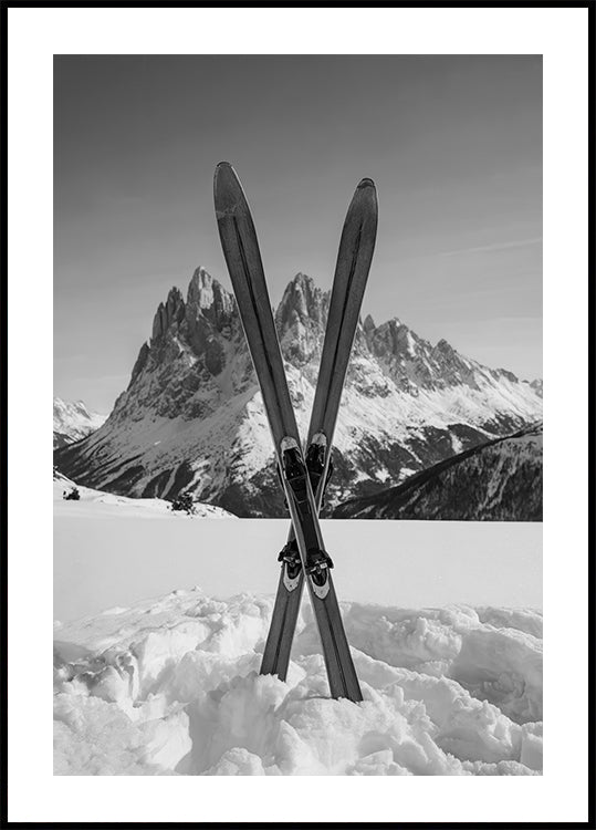 Skis croisés Poster