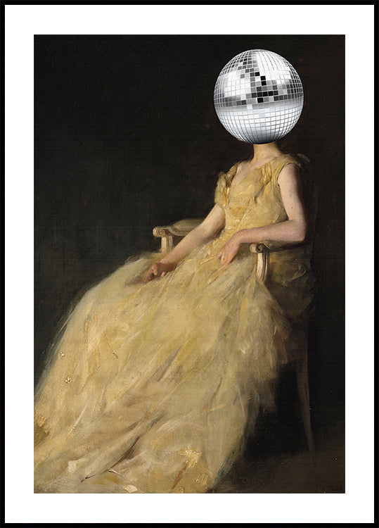 Collage vintage tête disco