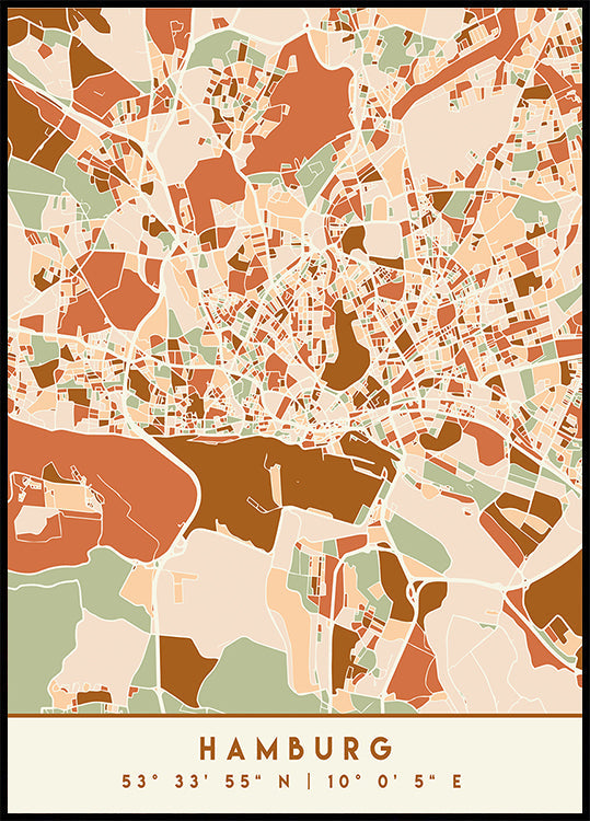 Cartes noires tons de terre 31 Poster