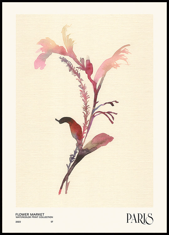 Collection d'impressions à l'aquarelle. Marché aux fleurs - Paris