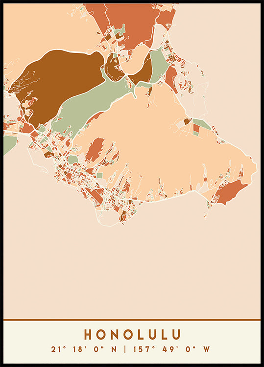 Cartes noires tons de terre 33 Poster