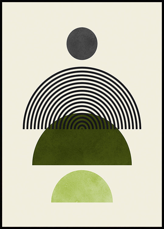 Lignes et cercles 4 Poster