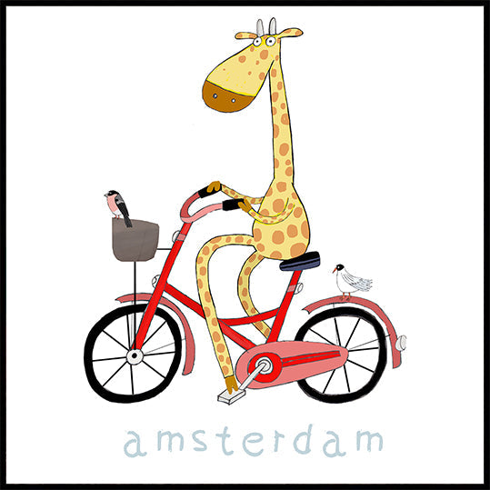 Girafe sur roues Poster