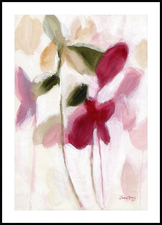 Botanique en violet et or Poster