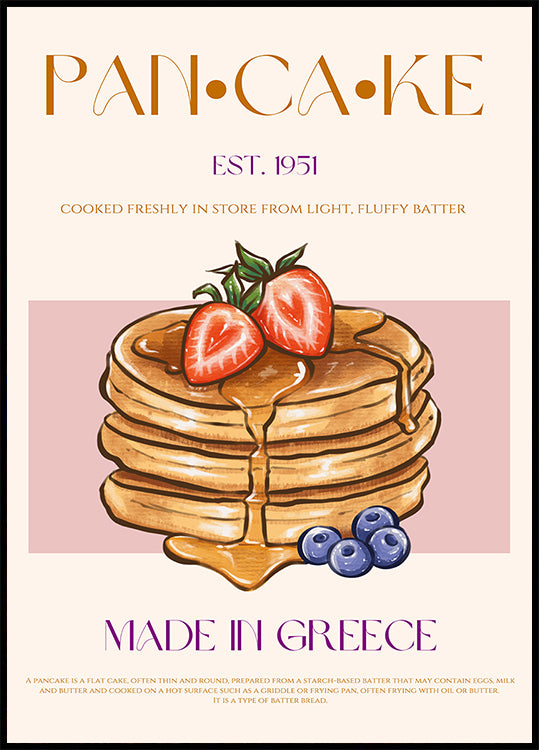 Crêpes grecques moelleuses Poster